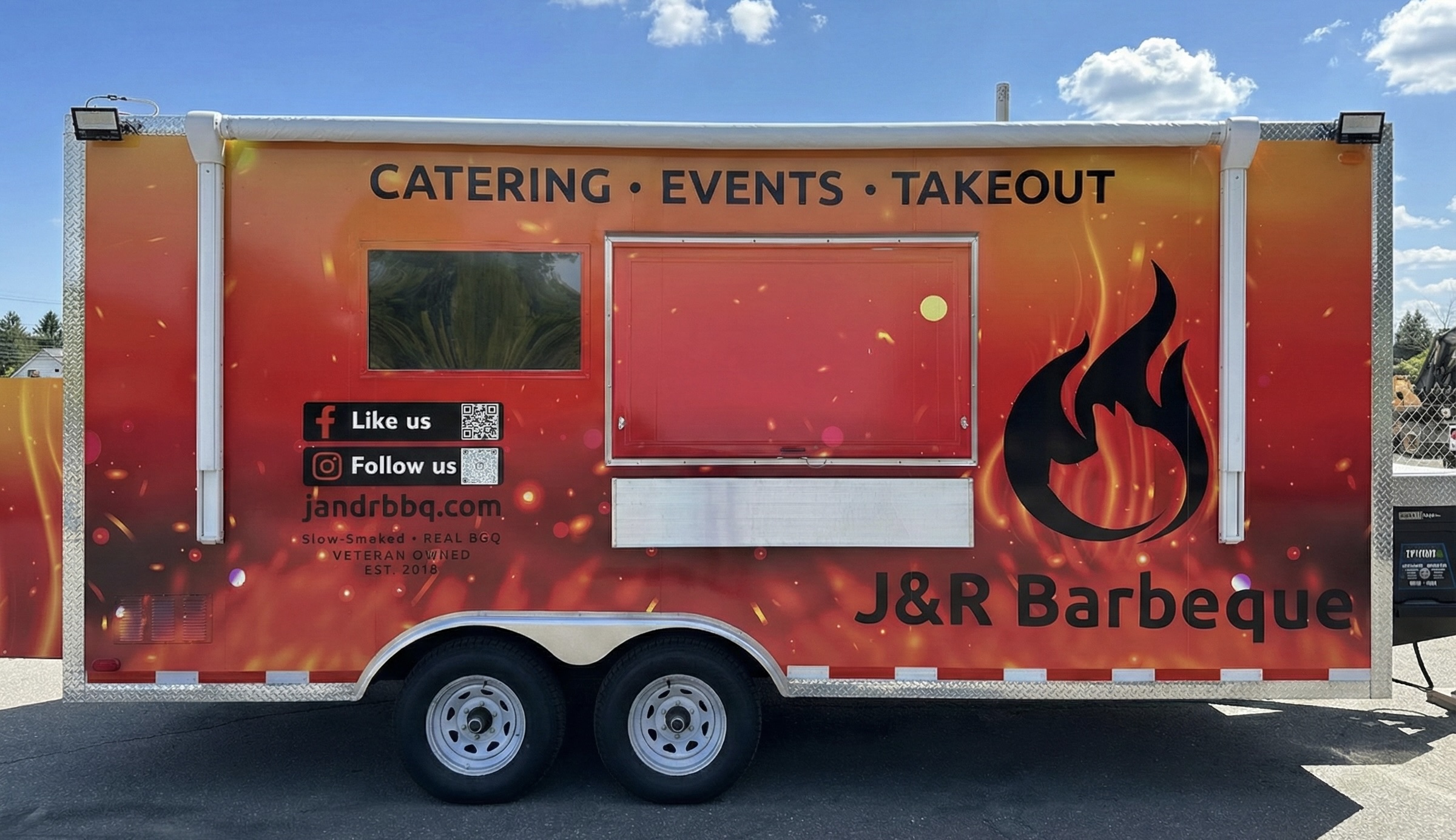 J&R Barbeque food trailer
